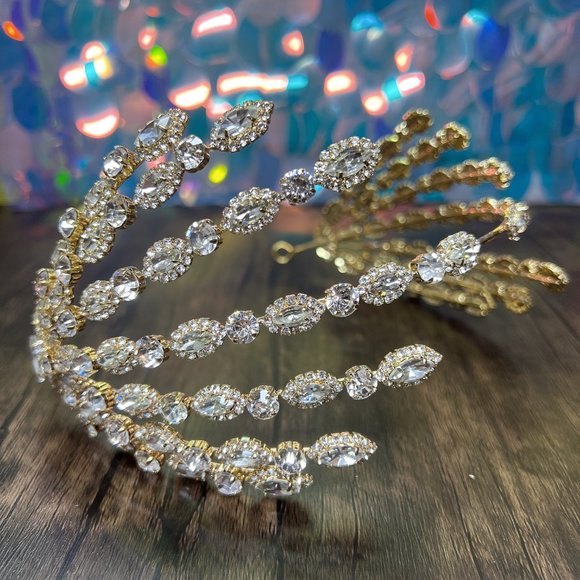 Wedding Headband, Wedding Crystal Headpiece for Brides, Prom, Bridesmaid, Party - Picture 2 of 6